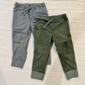 Cat & Jack Woven Joggers 2 pack sz 2T (last years design with reinforced knees!)